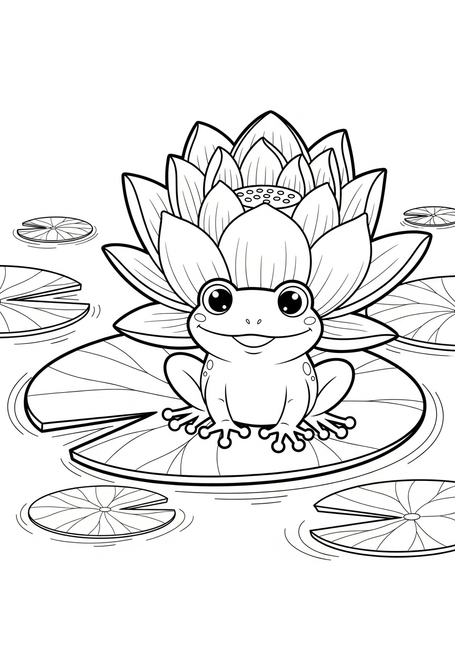 immagini da stampare e colorare di fiore di loto