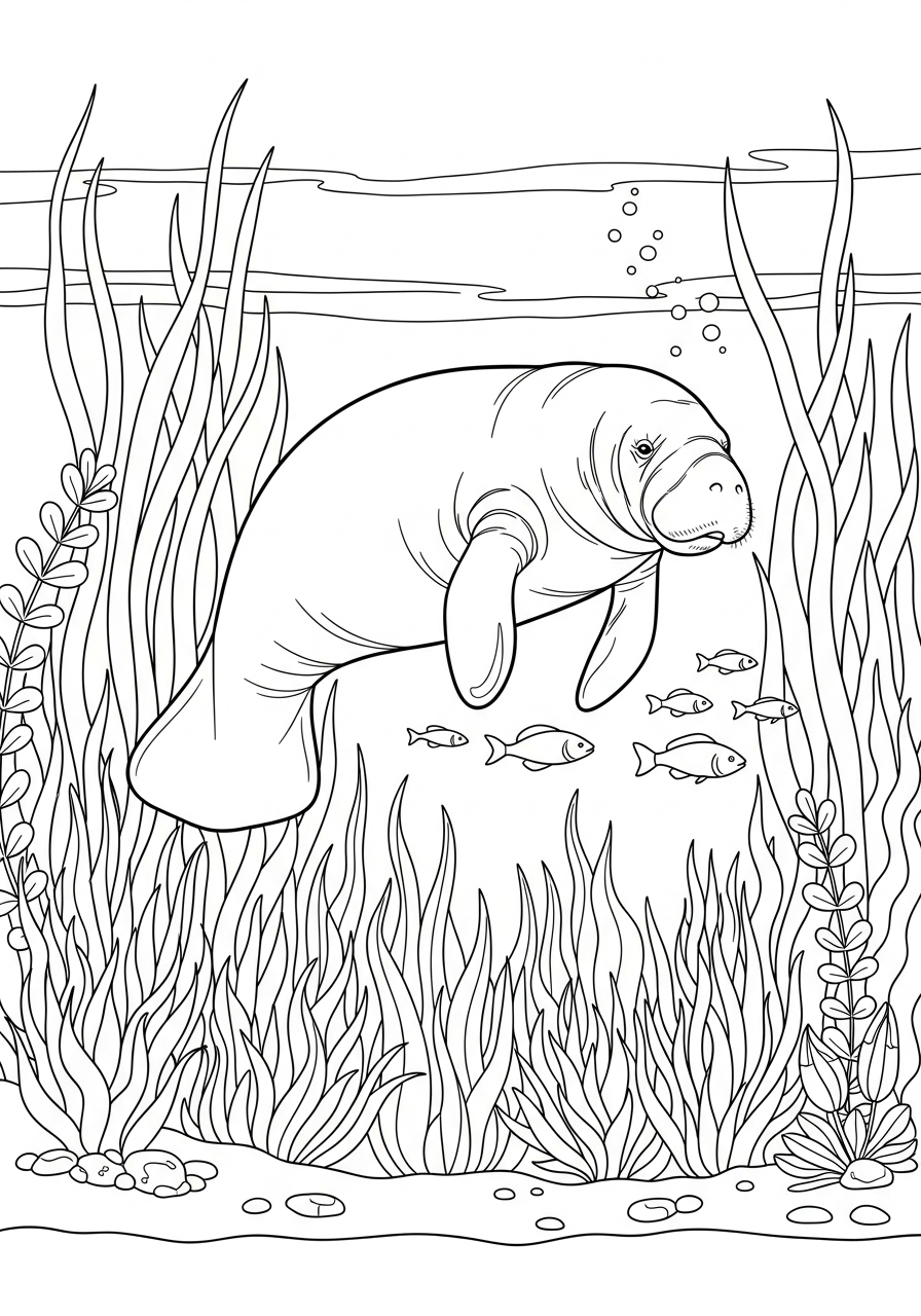 lamantino disegno facile da colorare