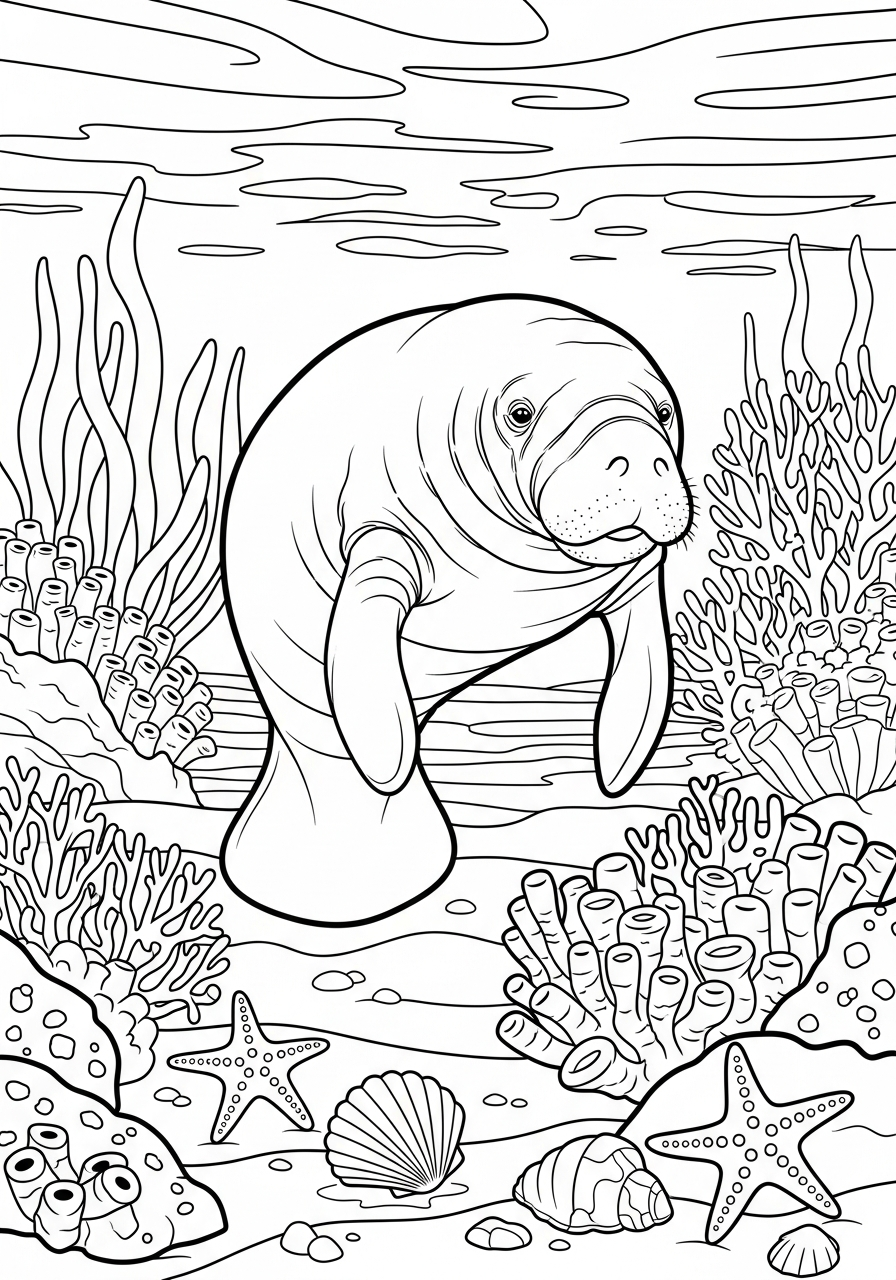 immagini di lamantino da colorare e stampare