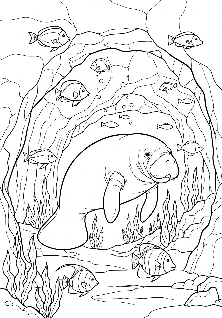 lamantino da colorare facile