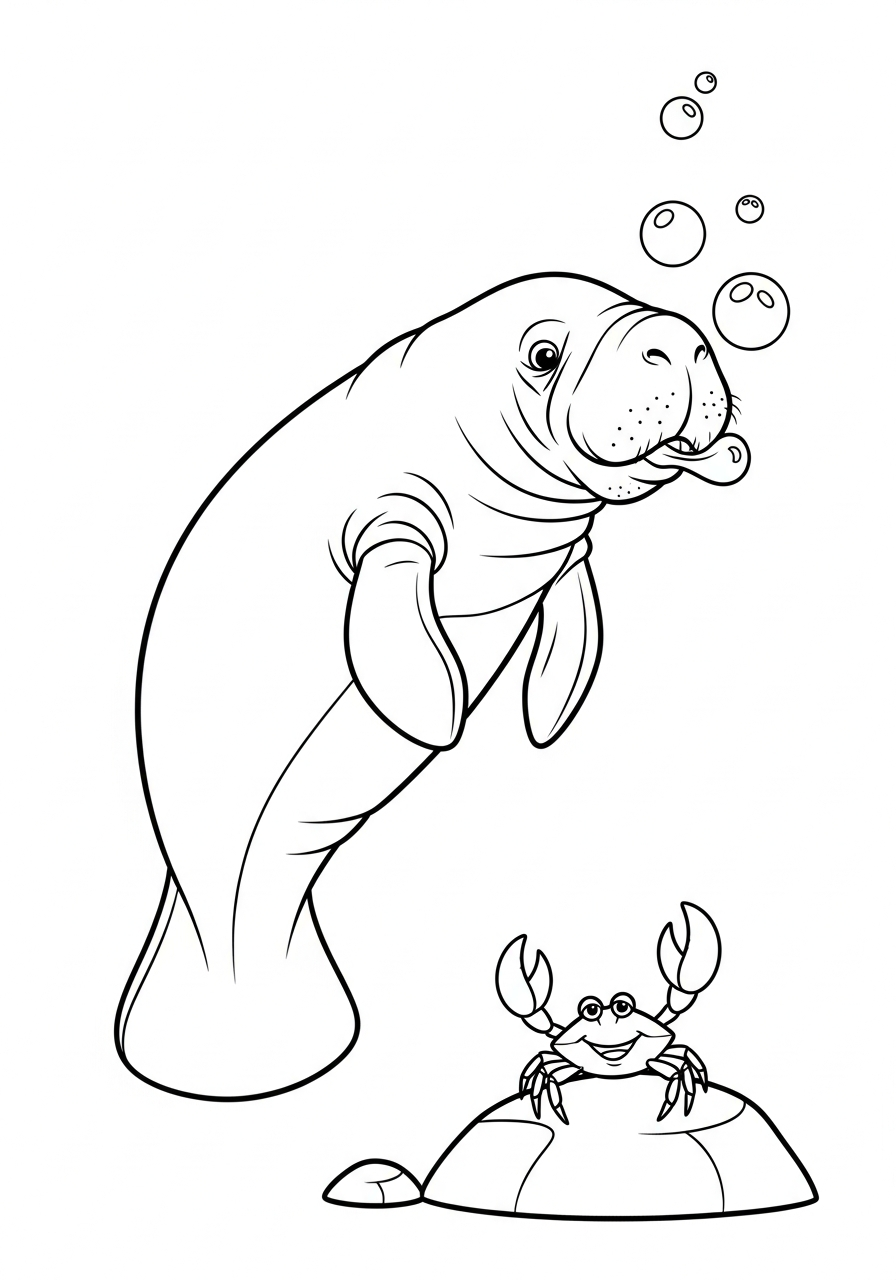 disegni lamantino da colorare