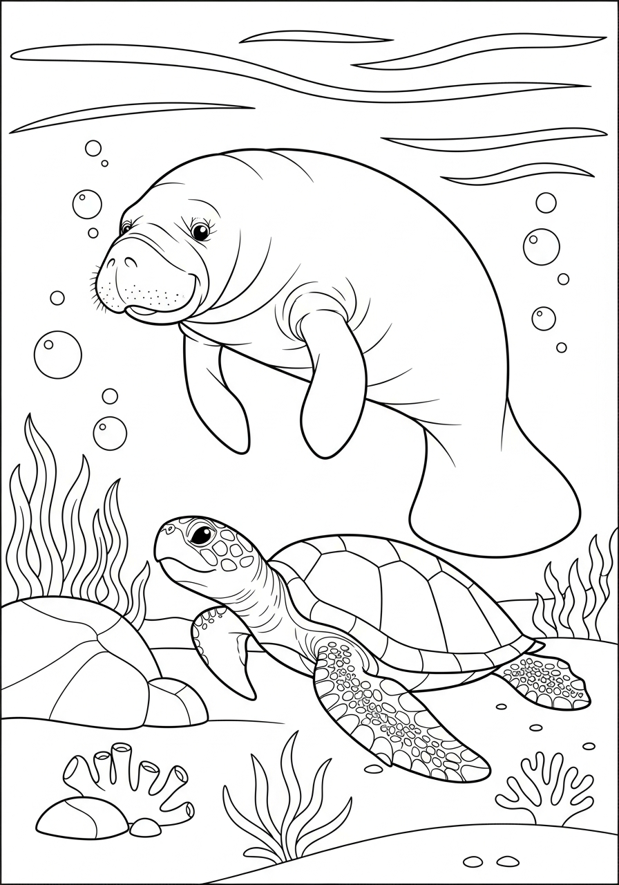 disegni da stampare e colorare lamantino