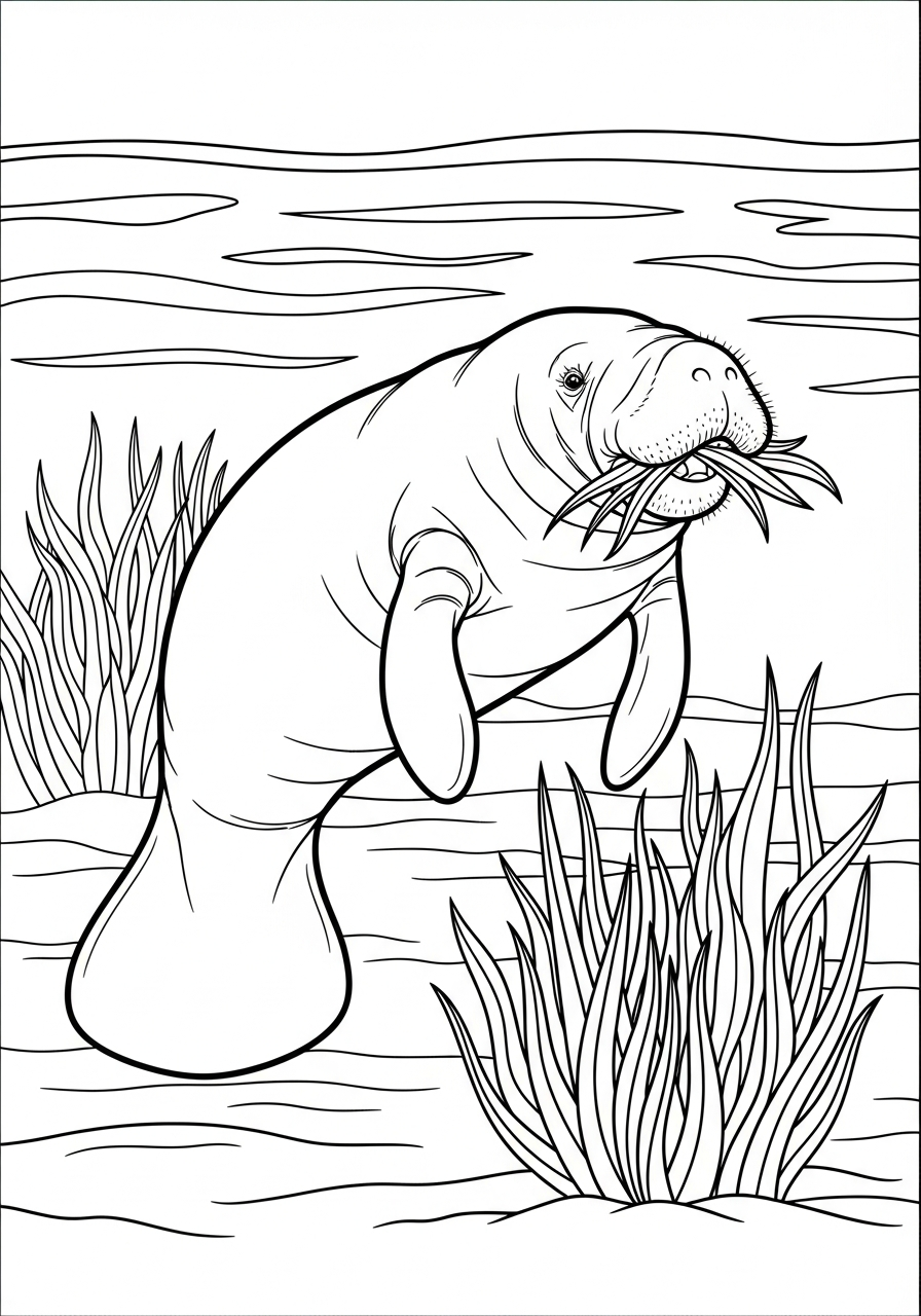 disegni di lamantino da colorare e stampare