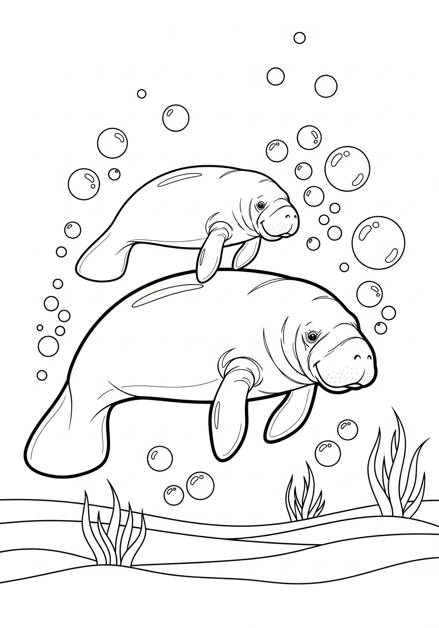 immagini lamantino da colorare e stampare