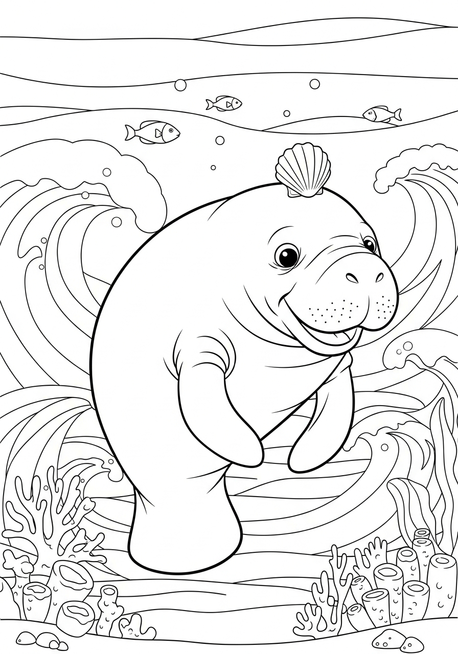 immagini da stampare e colorare di lamantino