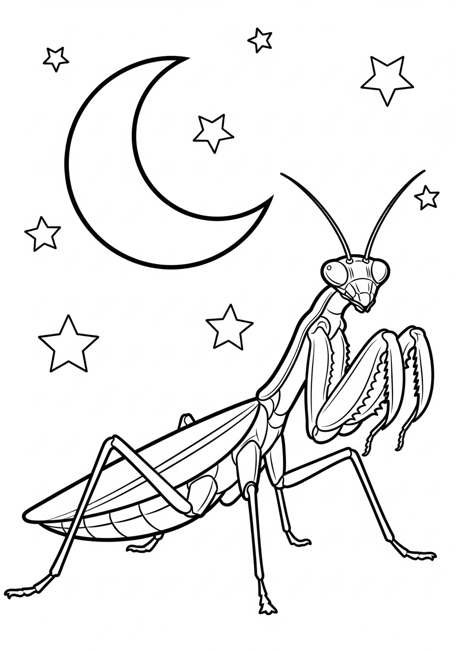 immagini di mantis religiosa da colorare per bambini 1