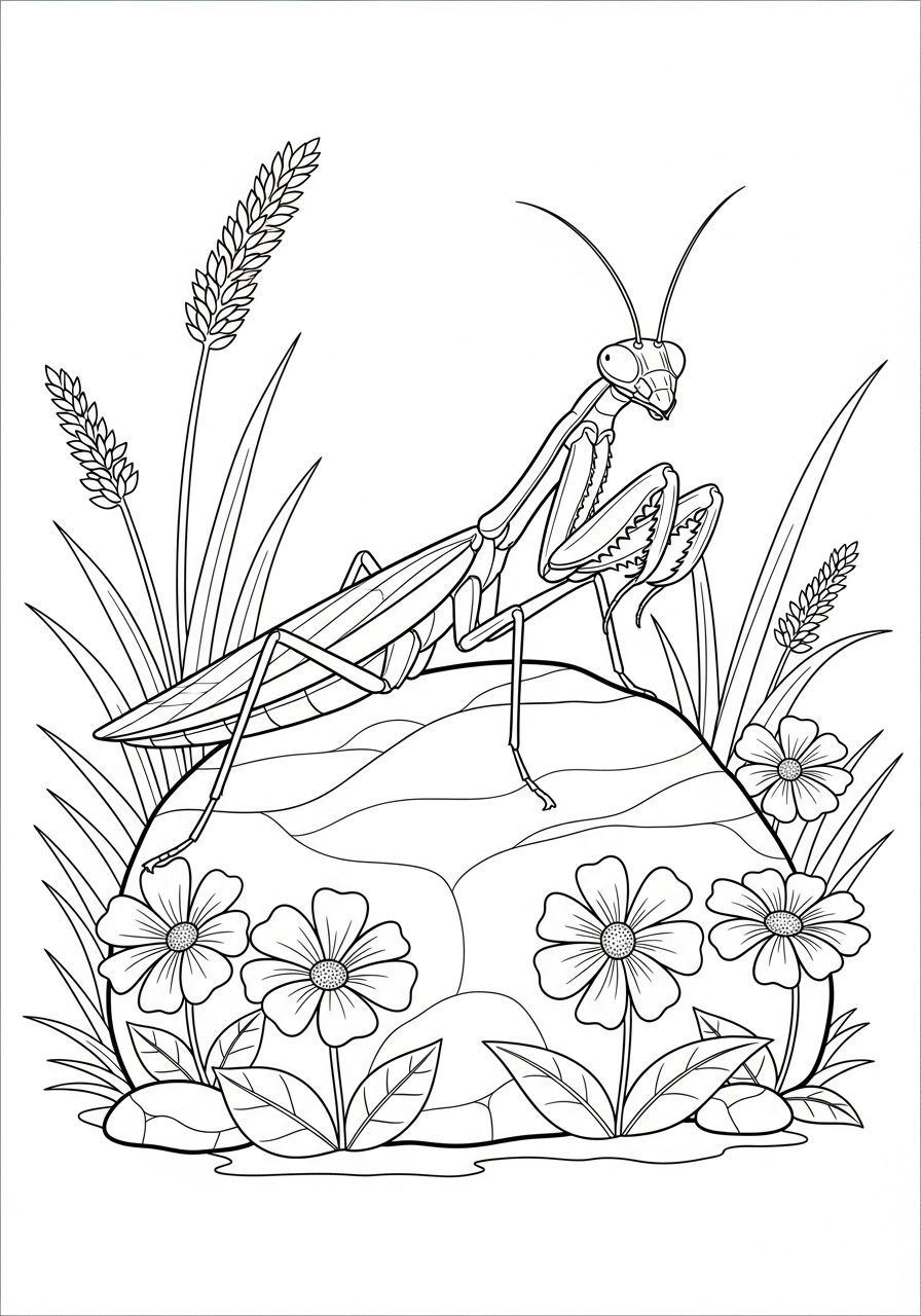 immagini di mantis religiosa da stampare e colorare