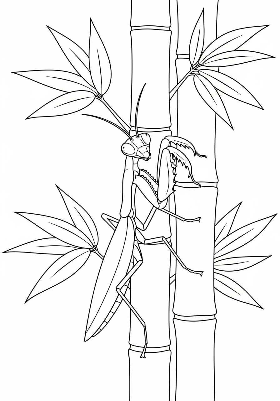 disegni da colorare gratis mantis religiosa