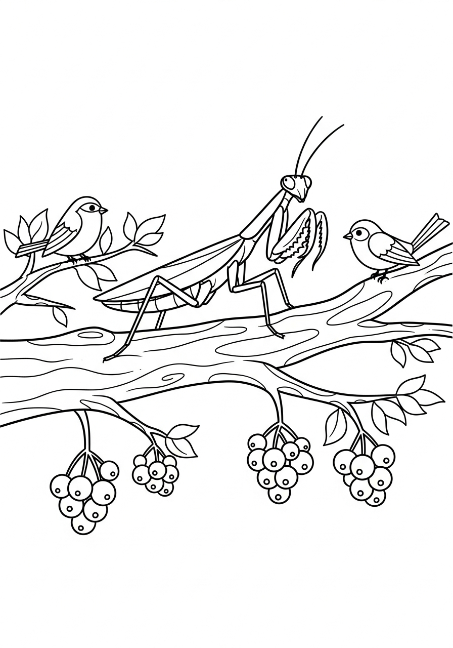 mantis religiosa immagini da colorare per bambini