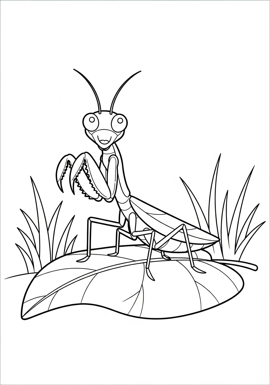 immagini di mantis religiosa da colorare per bambini 2