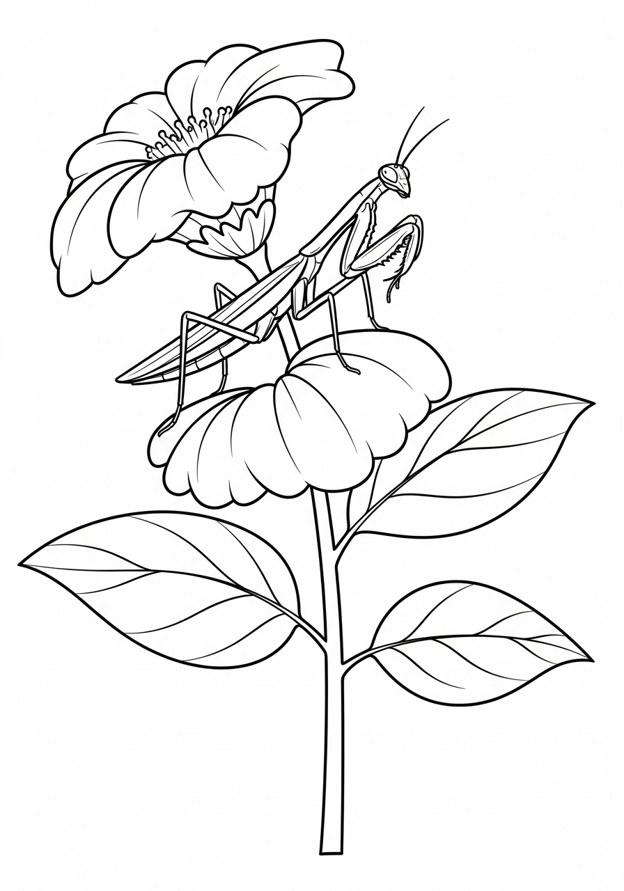 immagini mantis religiosa da colorare e stampare