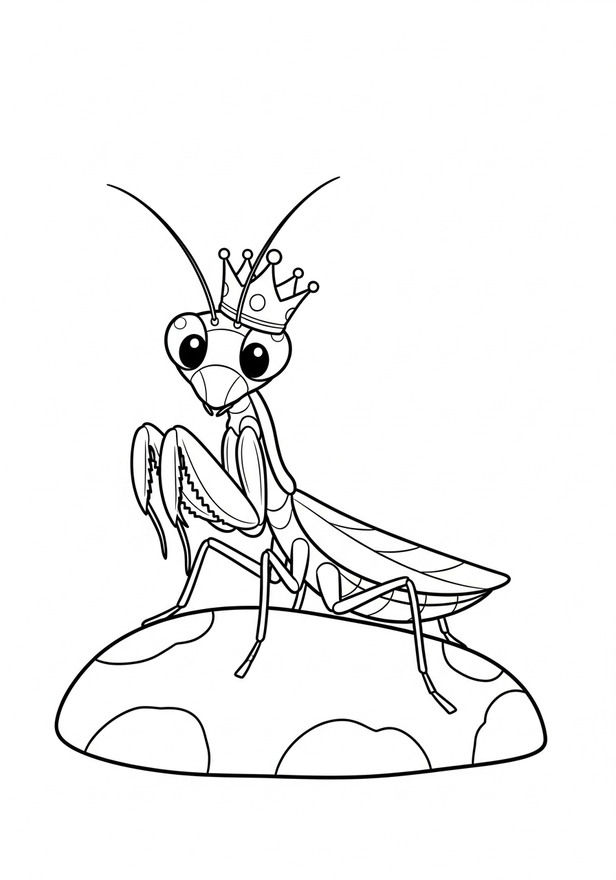 foto di mantis religiosa da colorare