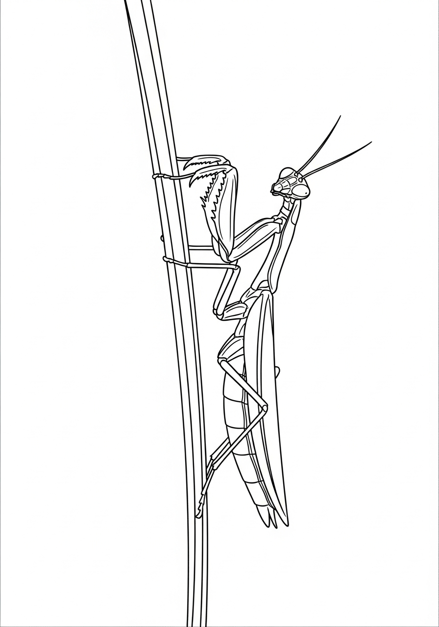 disegni mantis religiosa da colorare gratis