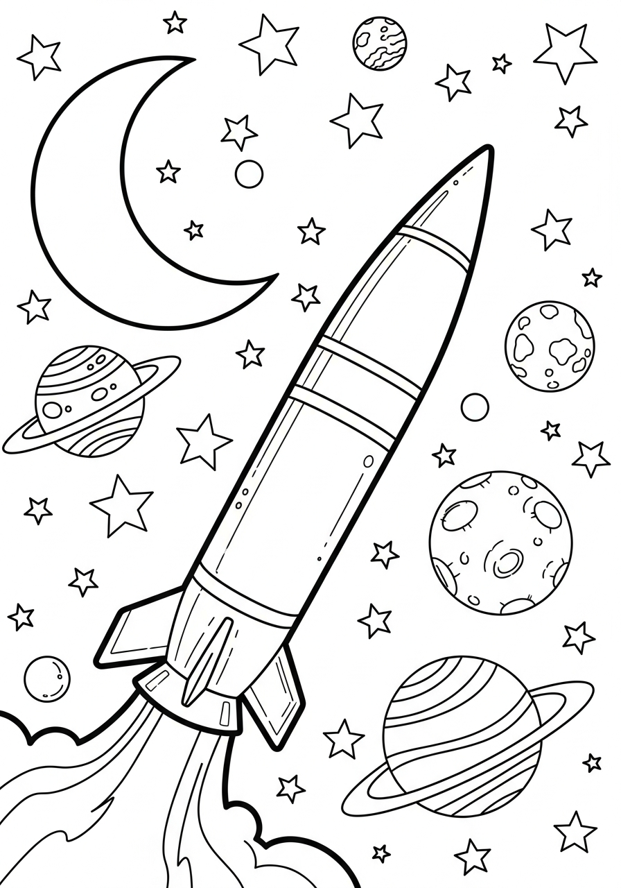 immagini di missile da stampare e colorare