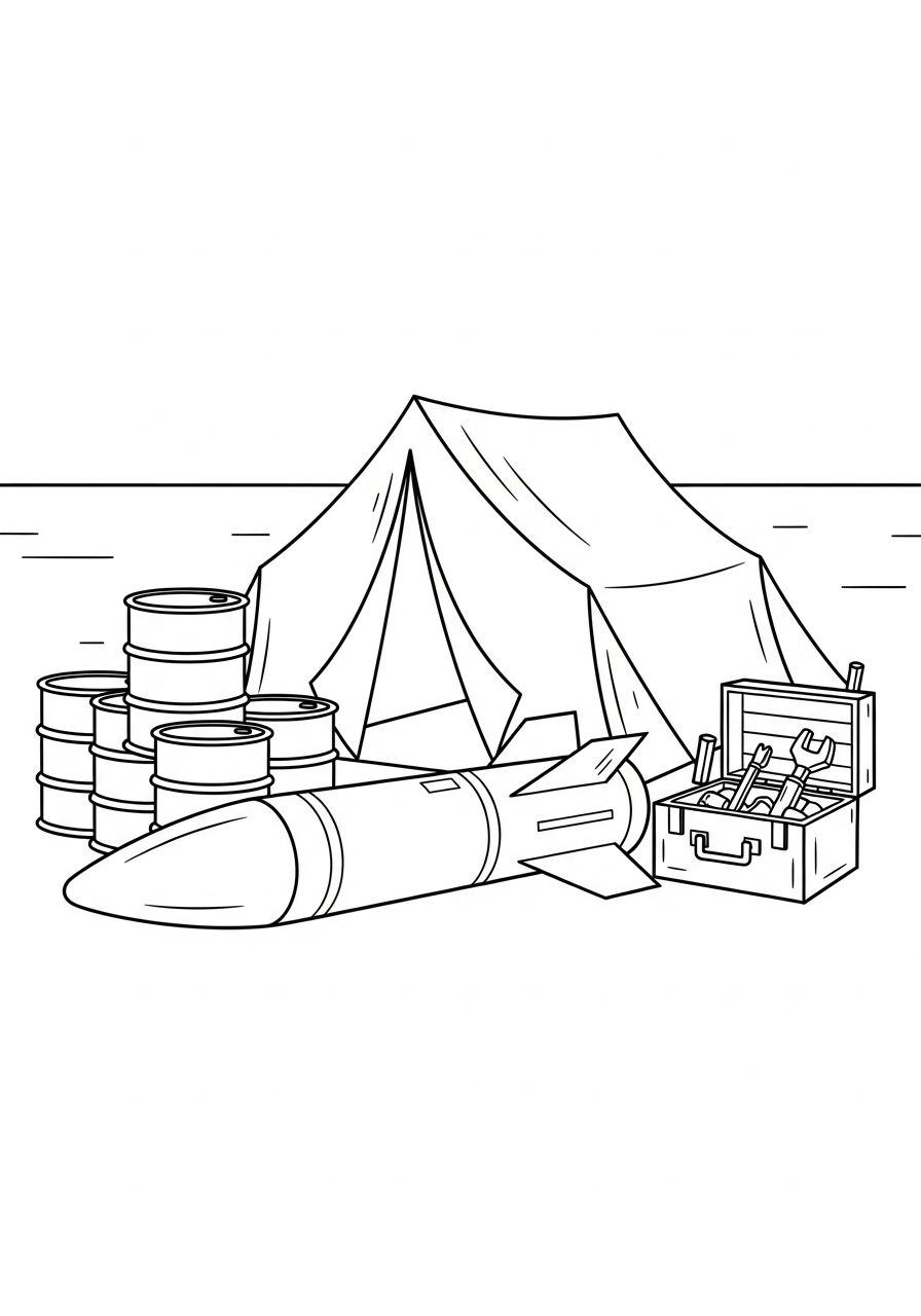 disegni missile da colorare gratis