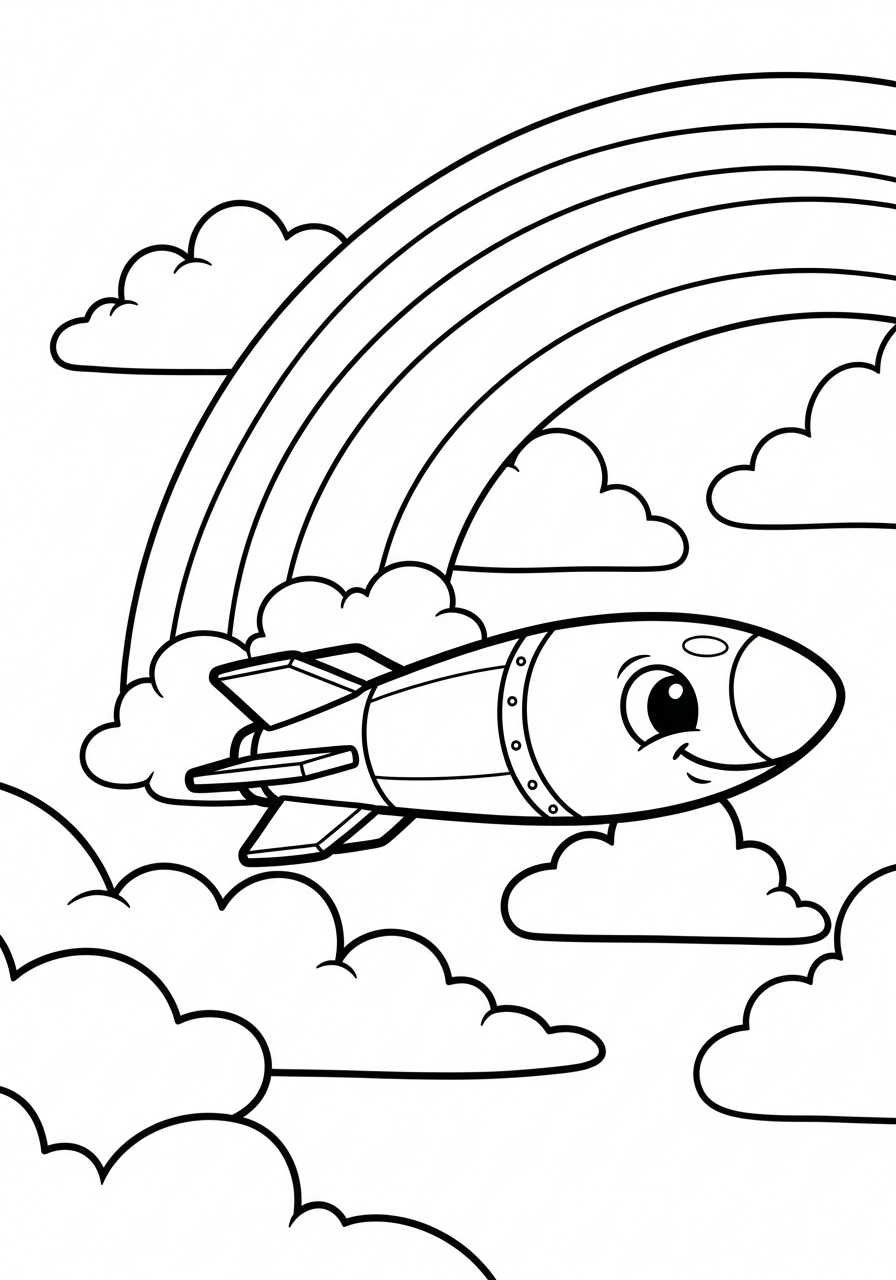 disegni di missile da colorare e stampare gratis