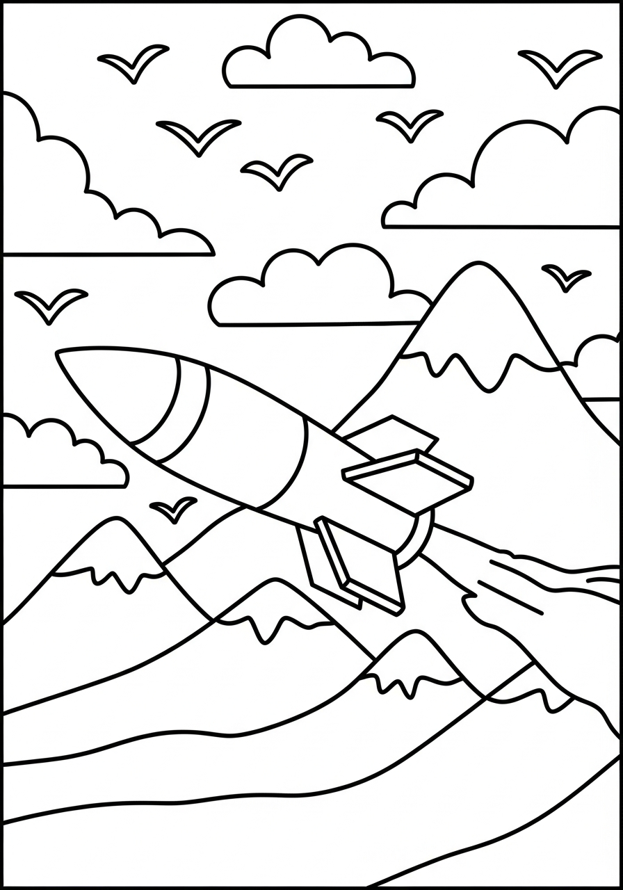 missile immagini da colorare per bambini 1
