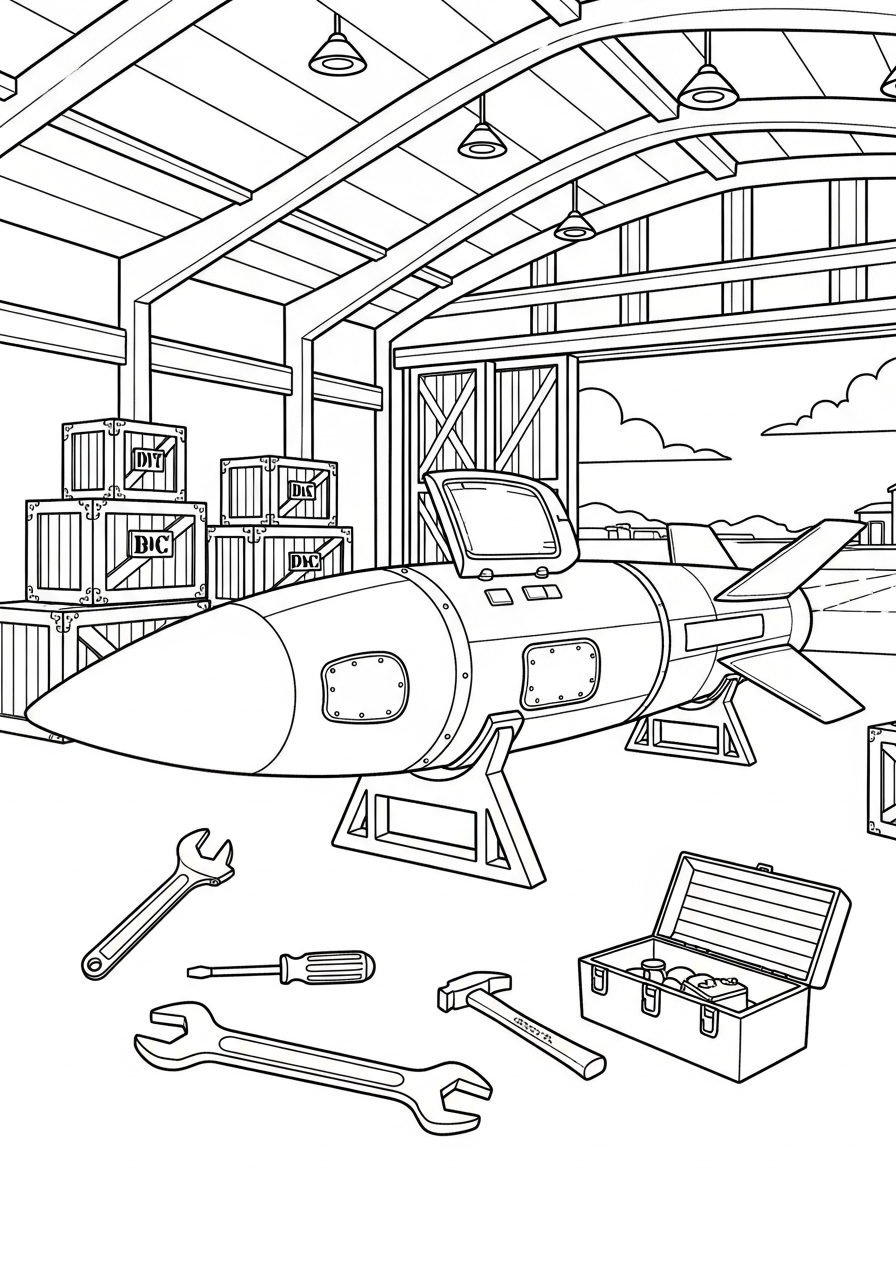 missile immagini da colorare per bambini