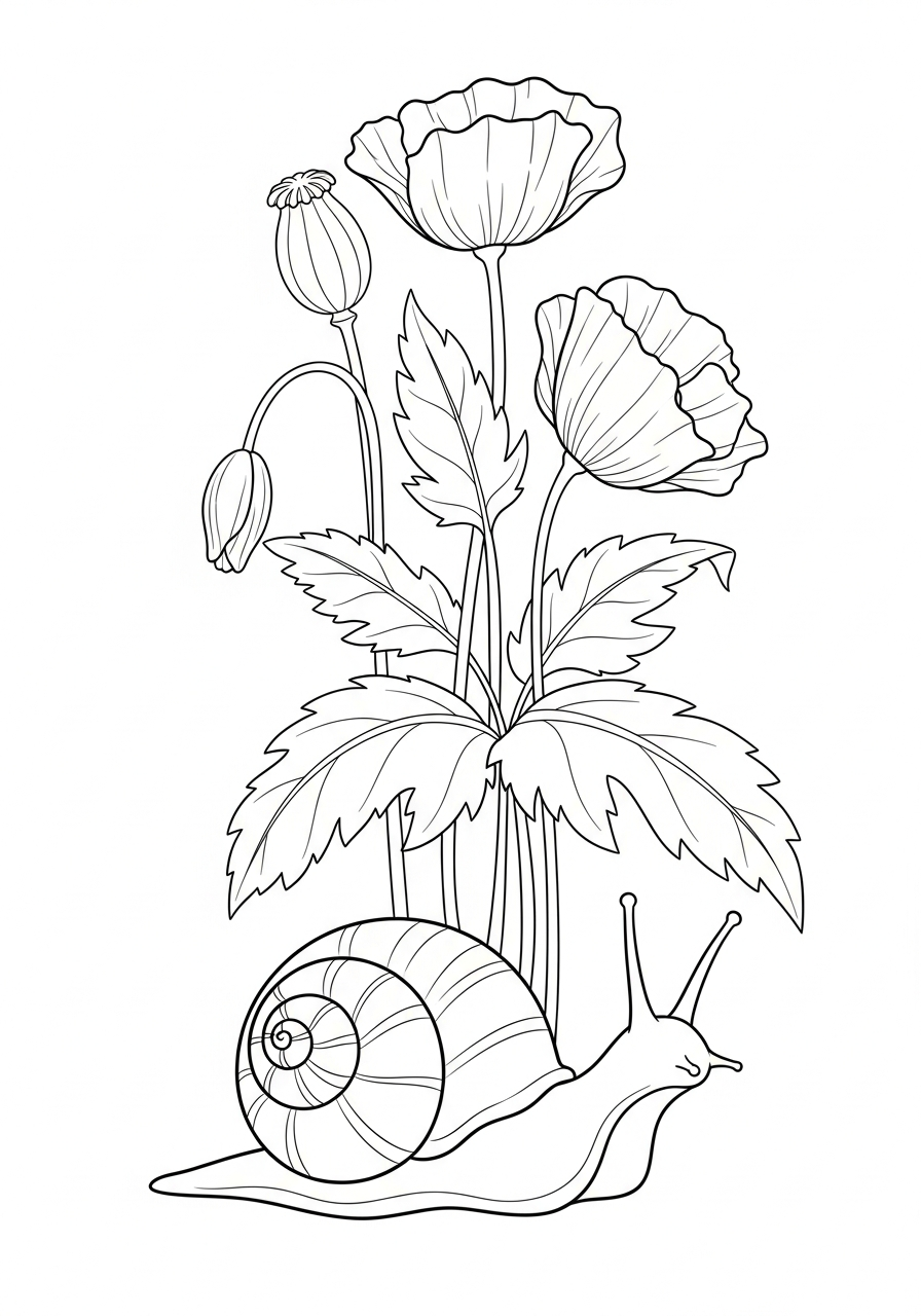 papavero immagini da colorare per bambini