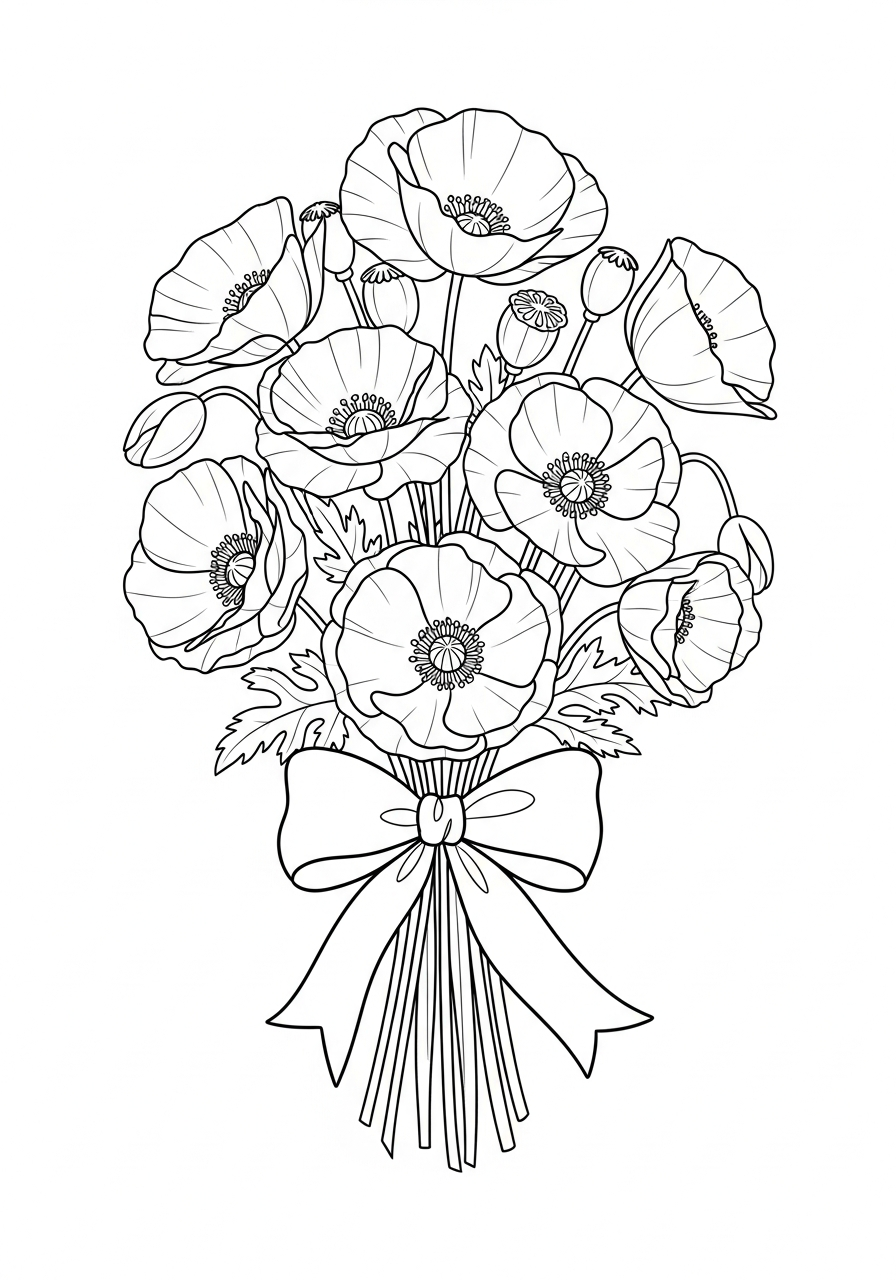 disegni da colorare papavero pdf