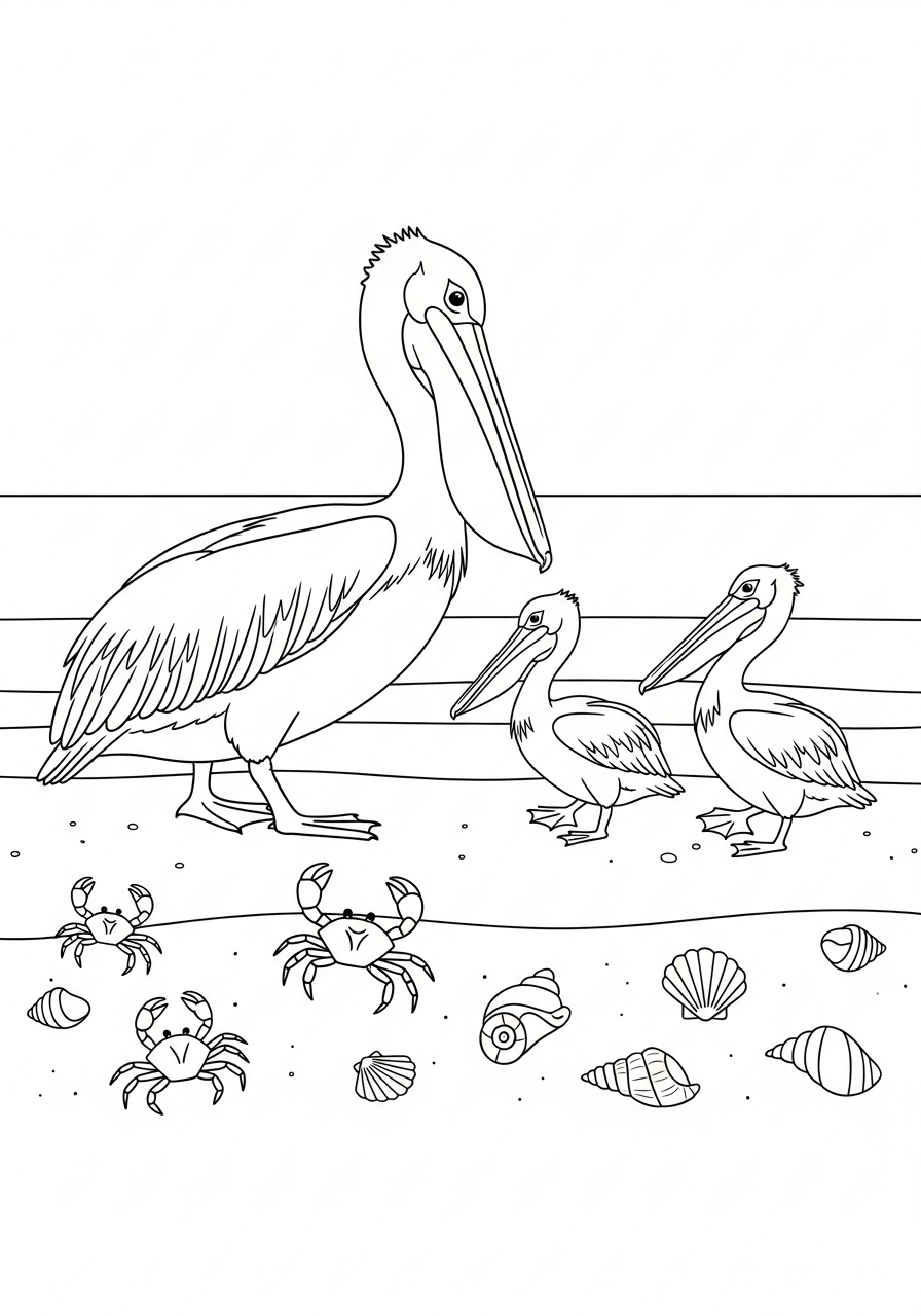 pellicano da colorare e stampare