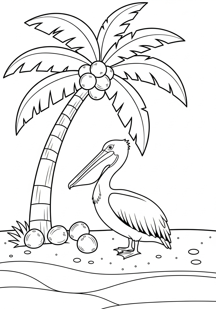 immagine pellicano da colorare