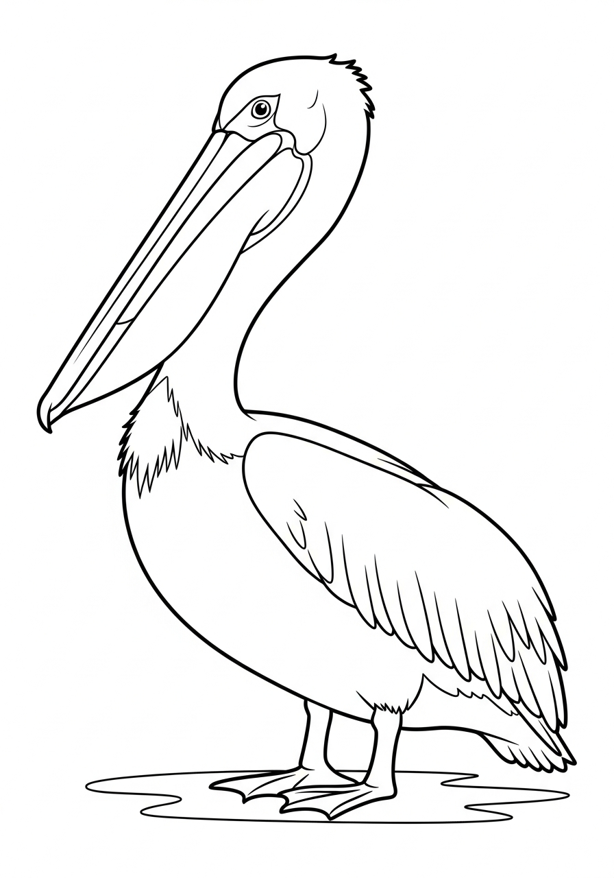 disegni da colorare gratis per bambini di pellicano