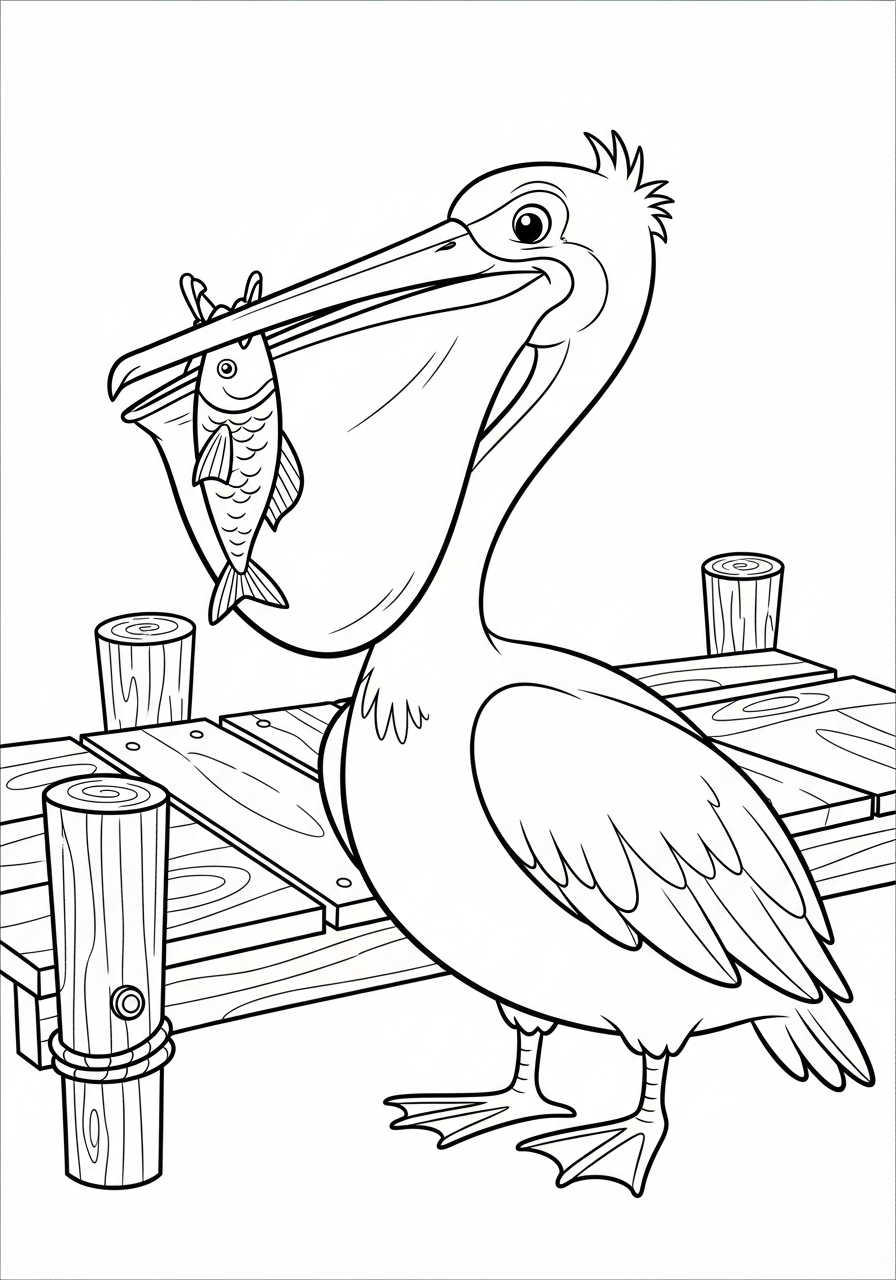 pdf stampare pellicano da colorare