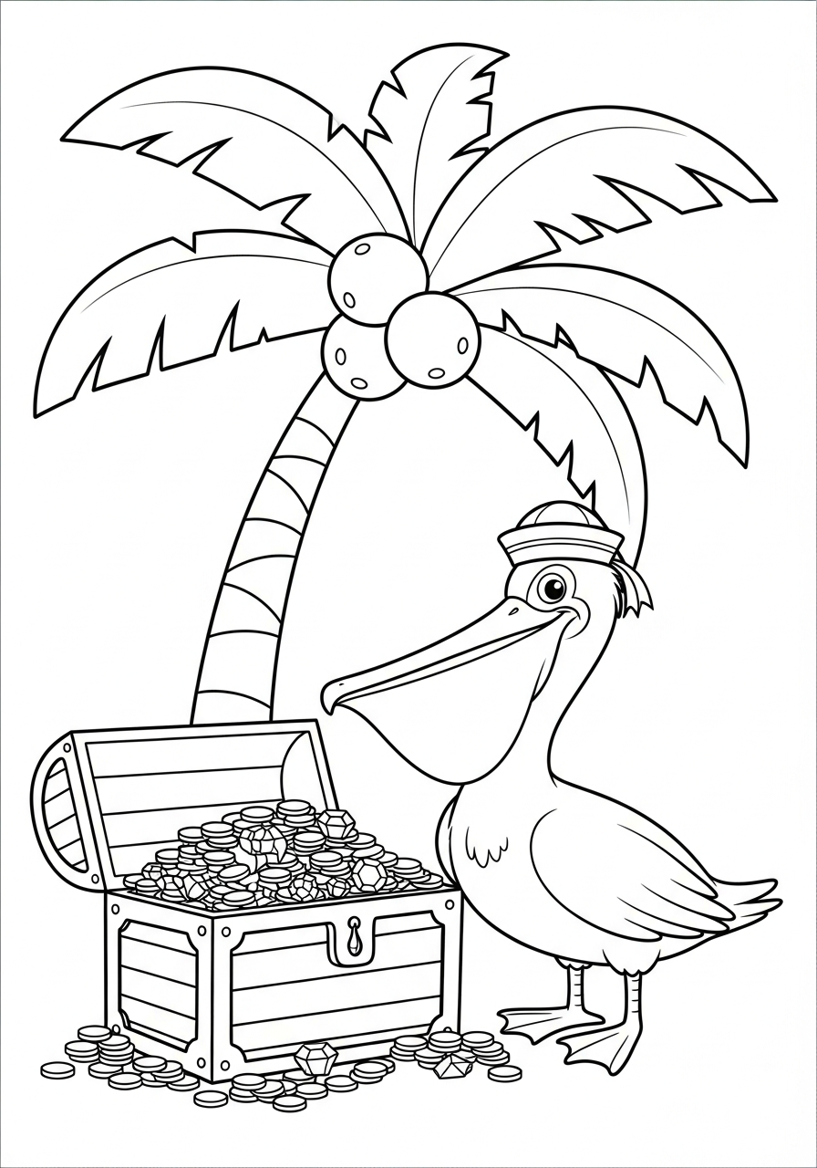 disegni di pellicano da colorare e stampare