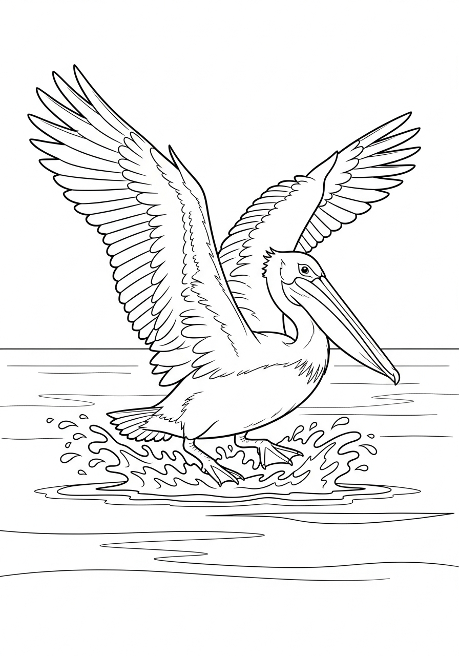 disegni pellicano da colorare pdf