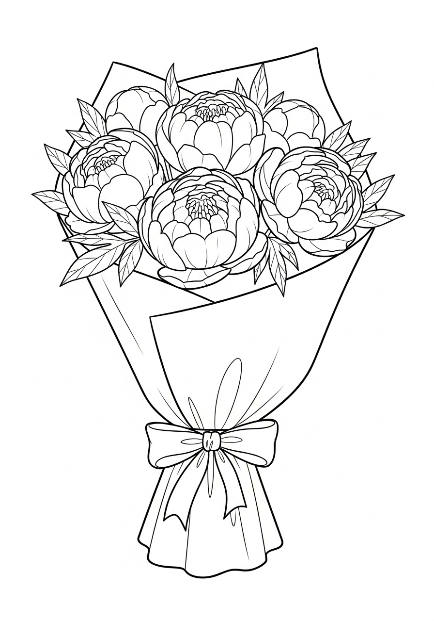 Peonia 10 immagini di peonia da colorare e stampare 1