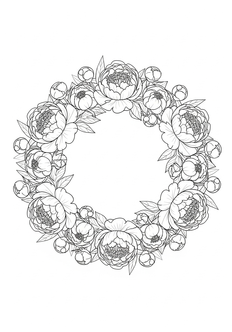 Peonia 14 disegni da colorare gratis peonia 1