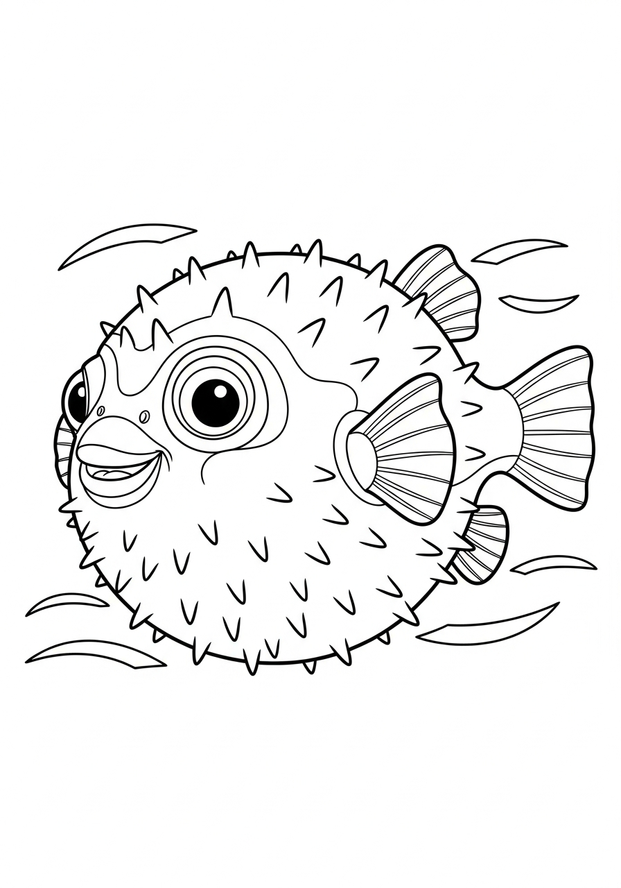 Pesce palla 22 pdf stampare pesce palla da colorare