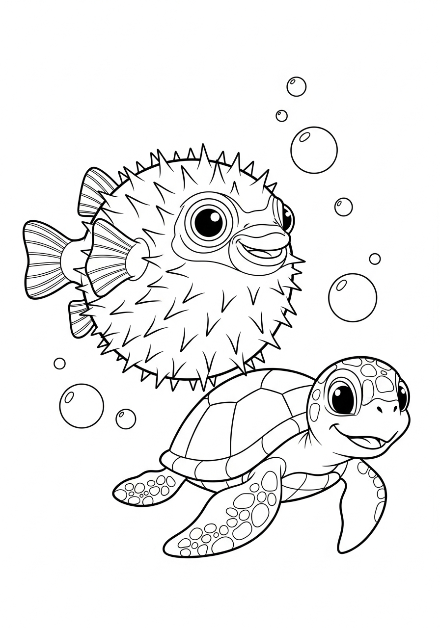 Pesce palla 9 disegni pesce palla da colorare gratis