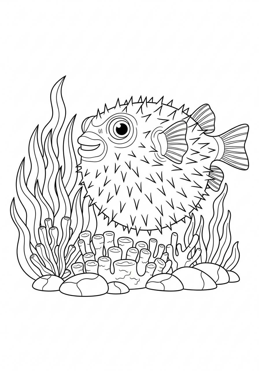 Pesce palla 18 immagine pesce palla da colorare