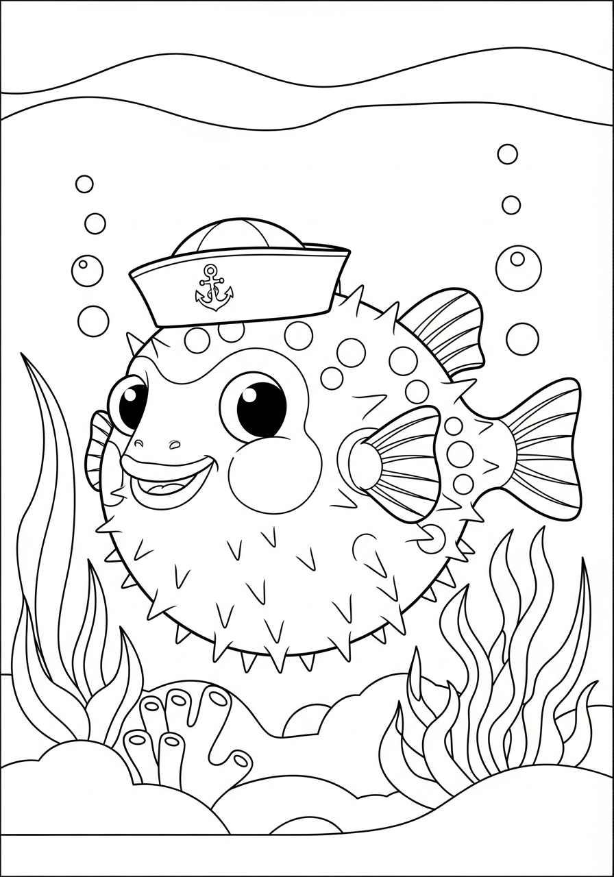 Pesce palla 17 disegni pesce palla da colorare gratis 1