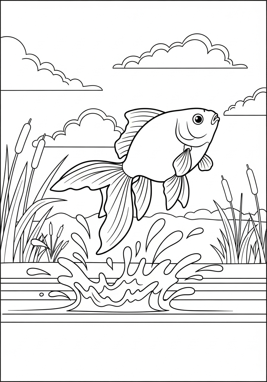 immagini di pesce rosso da stampare e colorare