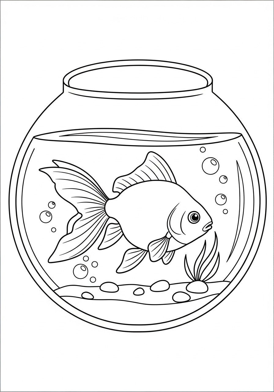 immagine pesce rosso da colorare