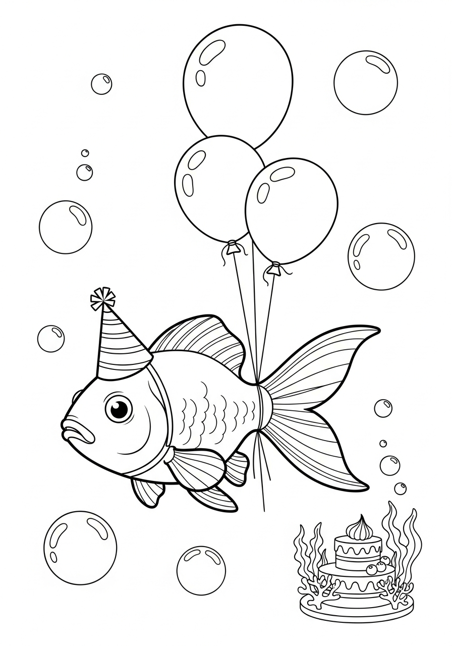 disegni di pesce rosso da colorare da stampare