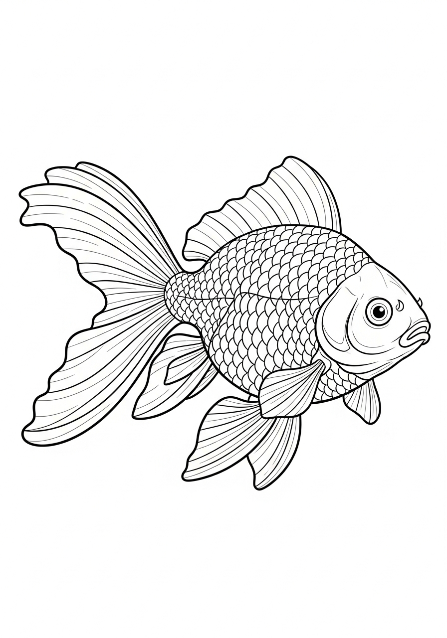 disegni di pesce rosso da colorare da stampare 1