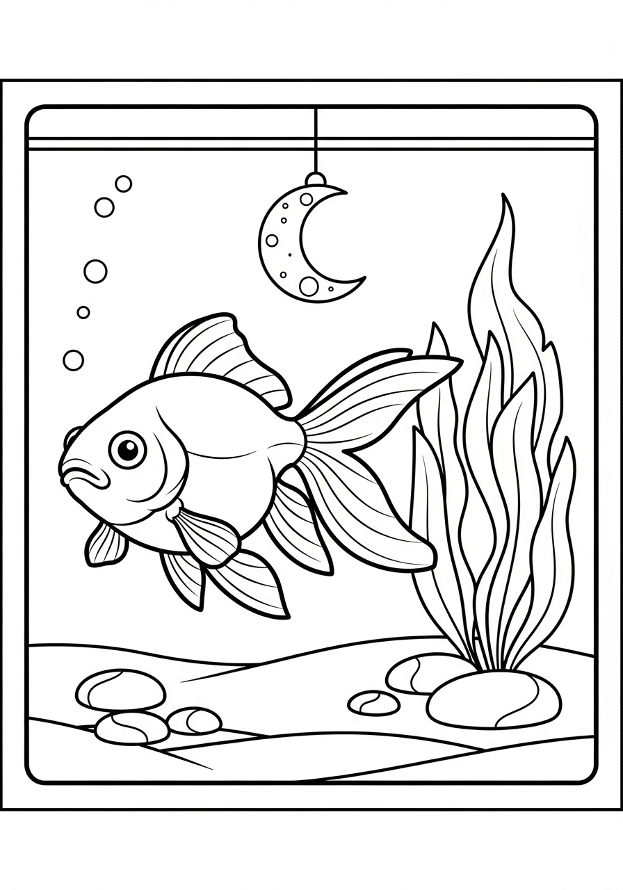 disegni da colorare pesce rosso pdf