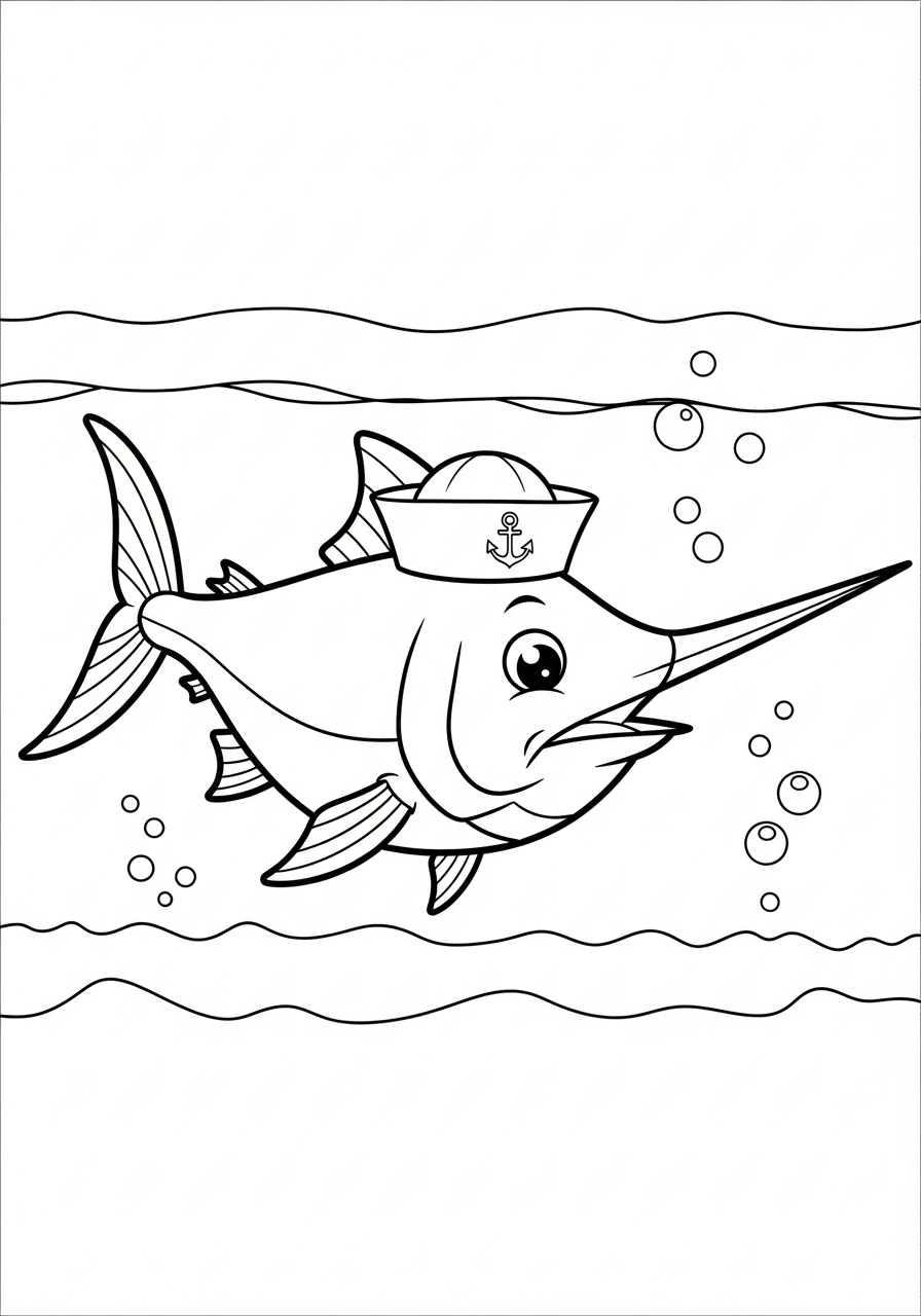 immagini pesce spada da colorare e stampare 1