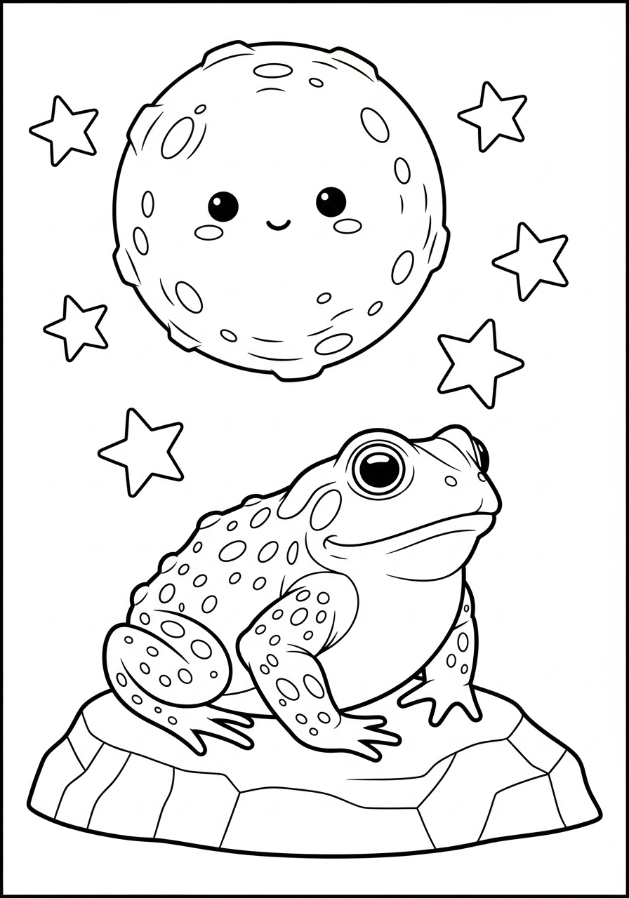 disegni di rospo da colorare da stampare 1