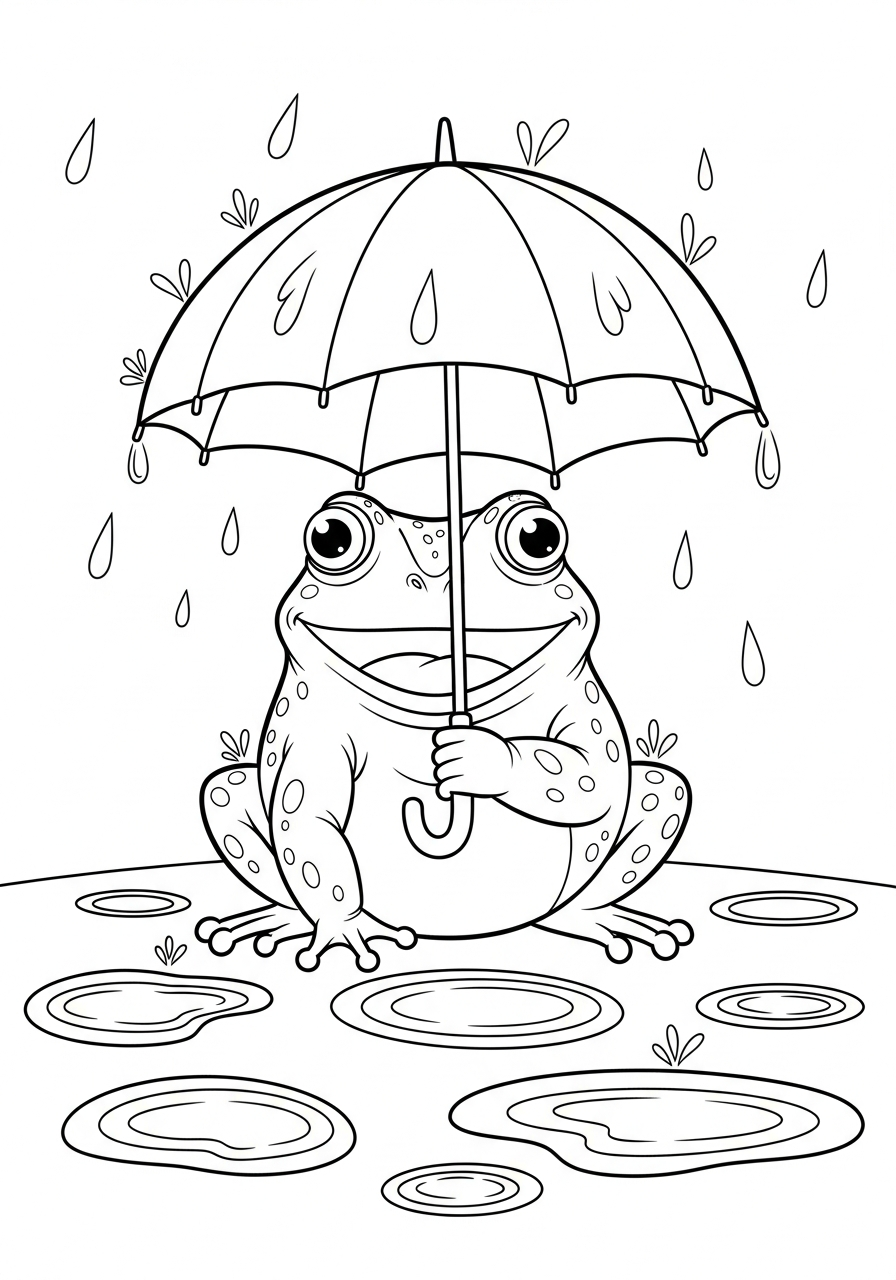 immagini di rospo da colorare per bambini