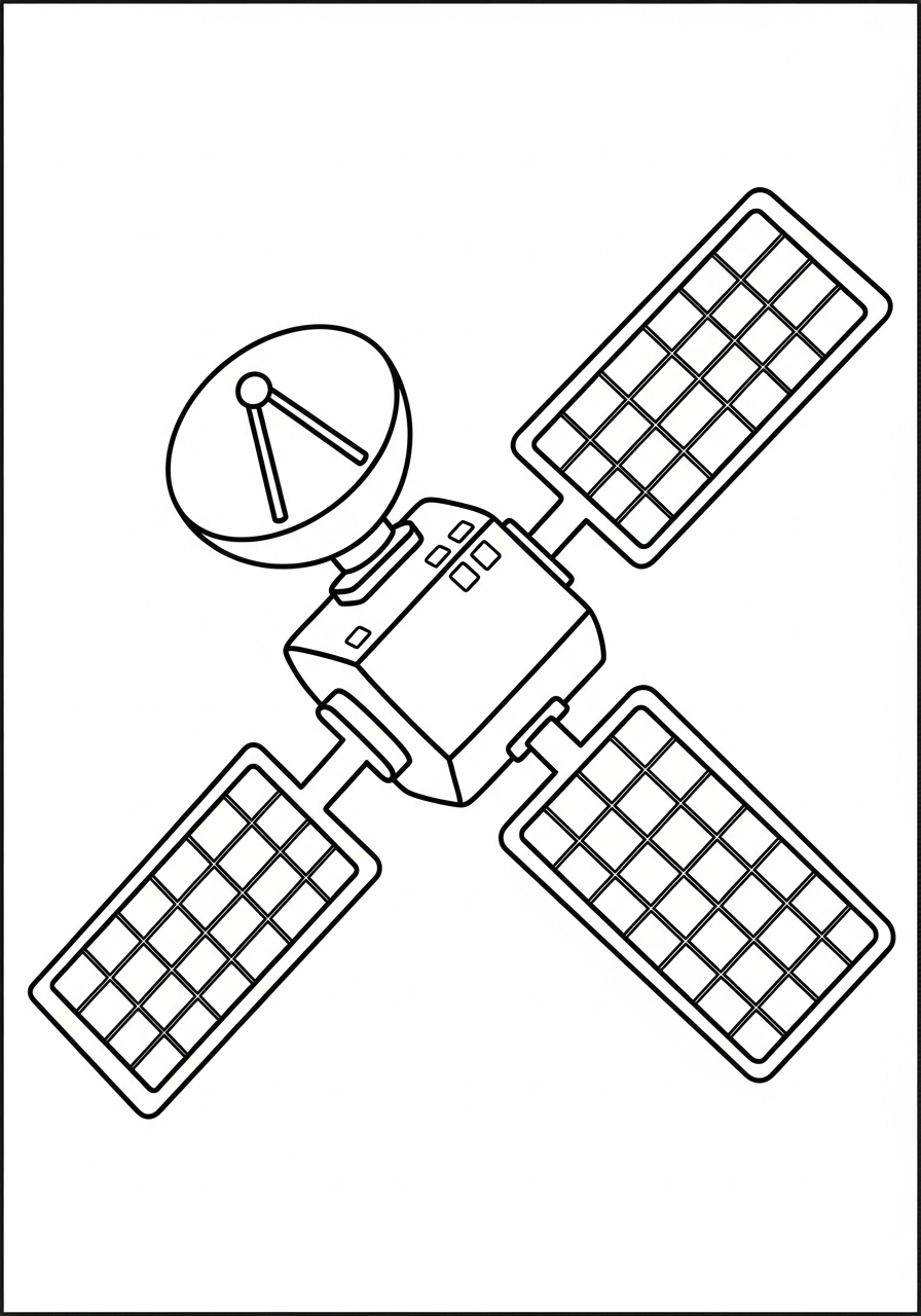 disegni da colorare gratis per bambini di satellite