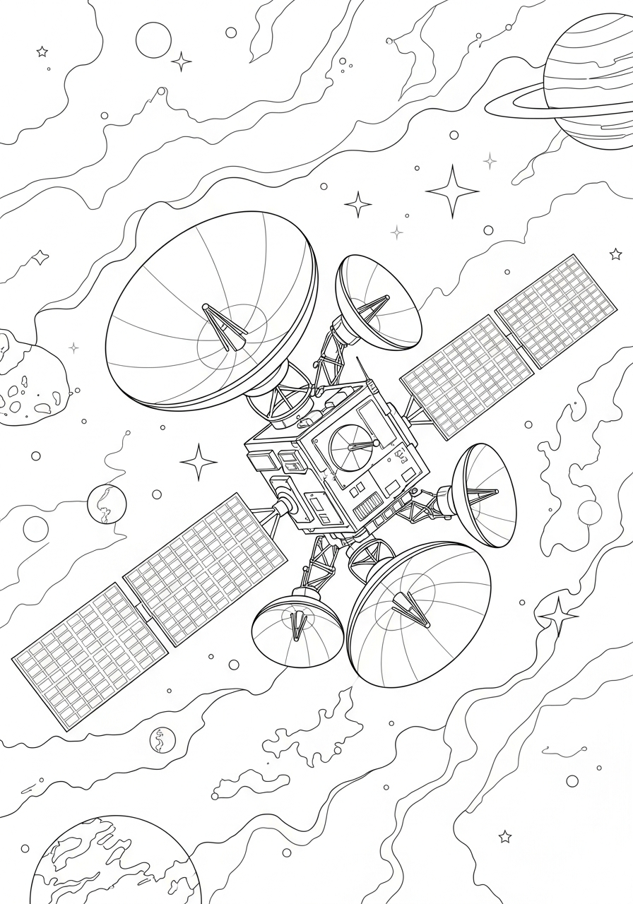 immagine di satellite da colorare 1