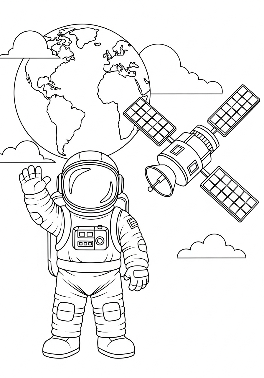 immagine di satellite da colorare