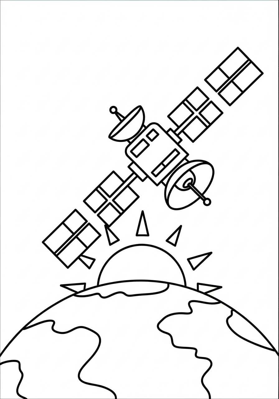 stampe da colorare per bambini satellite