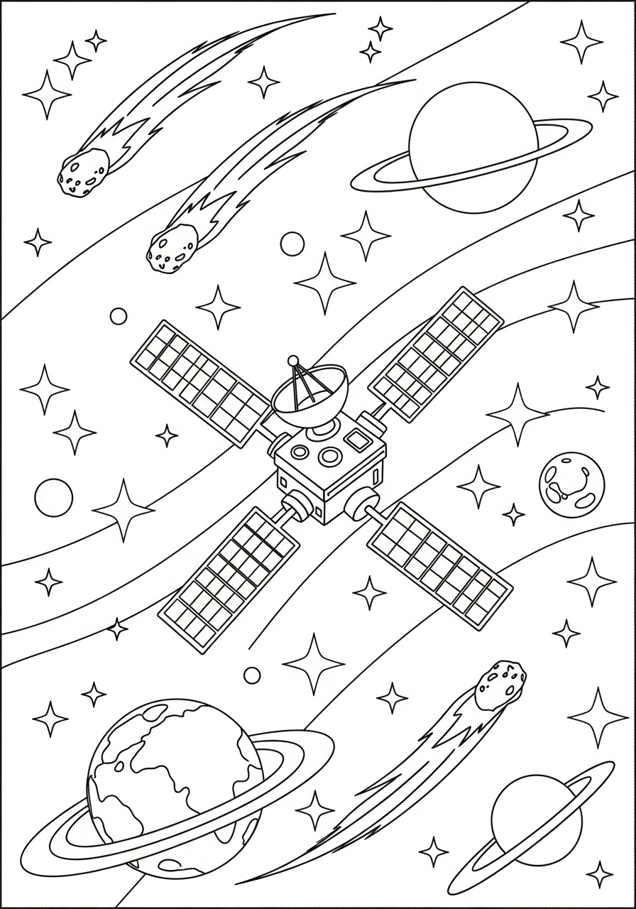 pdf stampare satellite da colorare