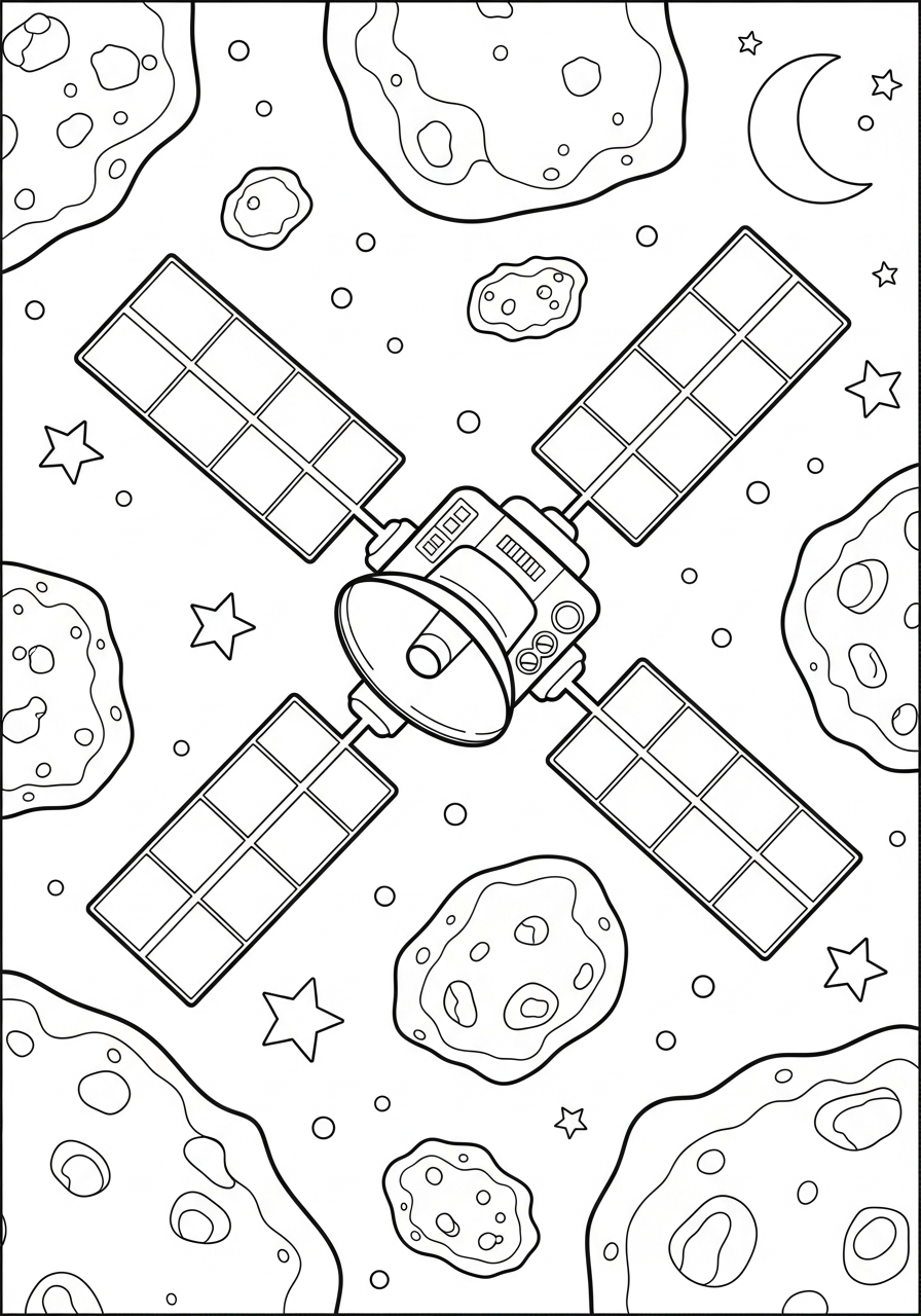 disegni satellite da colorare e stampare